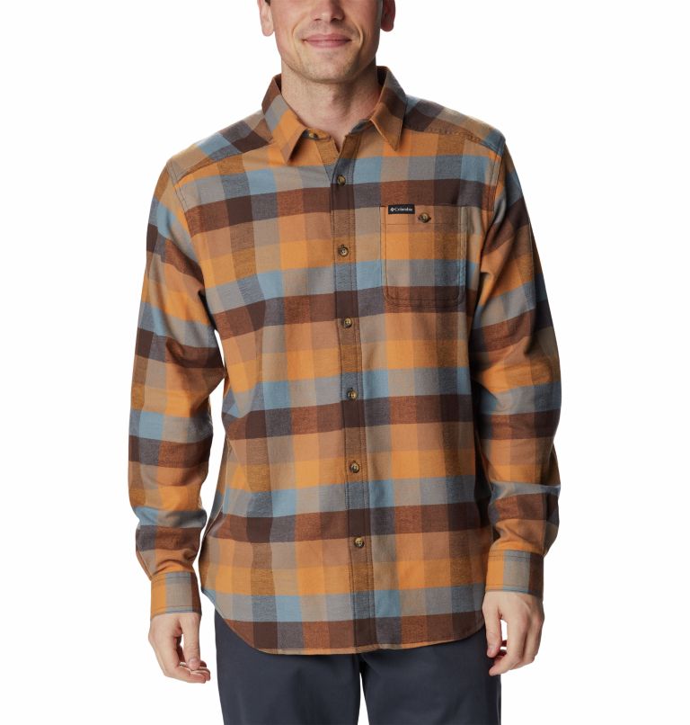 Thumbnail: Men’s Cornell Woods Flannel Long Sleeve Shirt - Tall, Color: Delta Buffalo Check, image 1