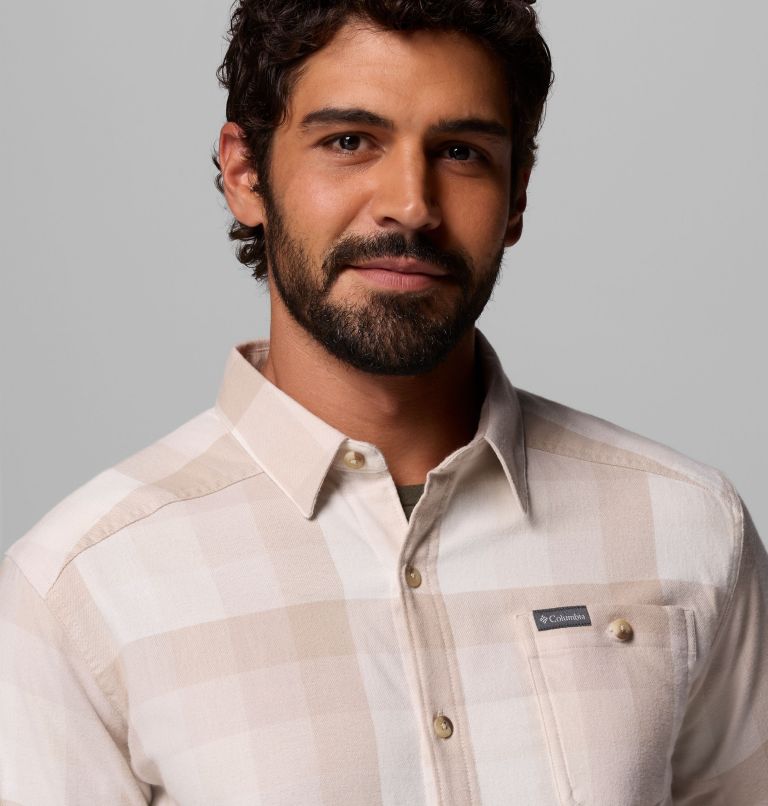 Men's Cornell Woods Flannel Long Sleeve Shirt, Color: Dark Stone Multi Buffalo Check, image 6