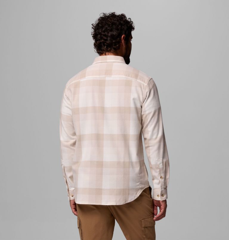 Men's Cornell Woods Flannel Long Sleeve Shirt, Color: Dark Stone Multi Buffalo Check, image 3