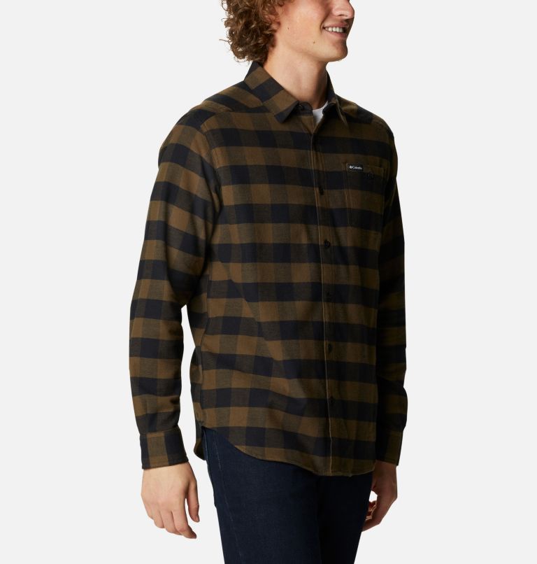 Men's Cornell Woods Flannel Shirt, Color: Olive Green Buffalo Check, image 5