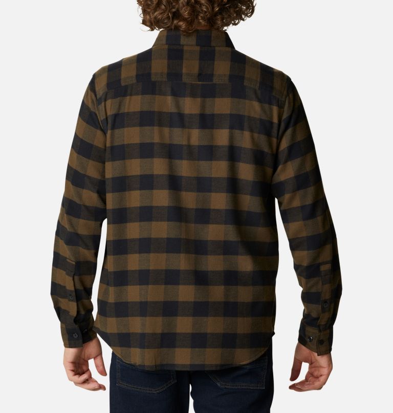 Men's Cornell Woods Flannel Shirt, Color: Olive Green Buffalo Check, image 2