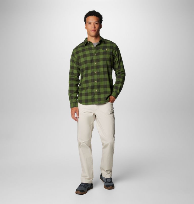 Men's Cornell Woods Flannel Long Sleeve Shirt, Color: Canteen Buffalo Check, image 3