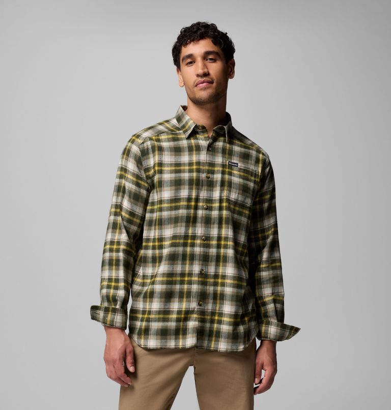 Men's Cornell Woods Flannel Shirt, Color: Greenscape Backland Tartan, image 5