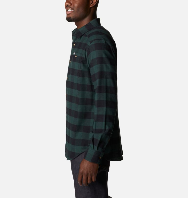 Men's Cornell Woods Flannel Shirt, Color: Spruce Buffalo Check, image 3
