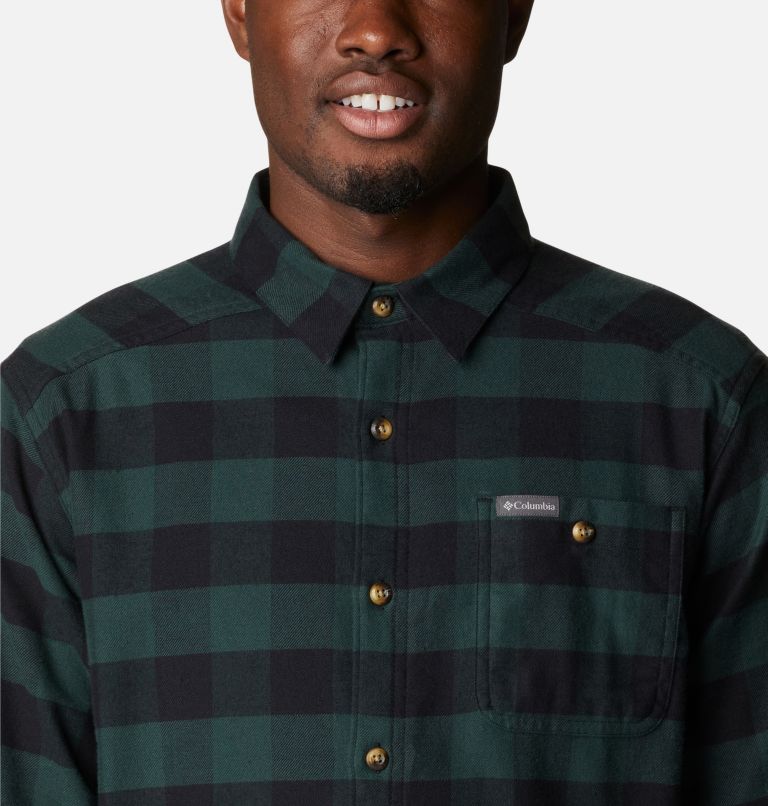 Thumbnail: Men's Cornell Woods Flannel Shirt, Color: Spruce Buffalo Check, image 4