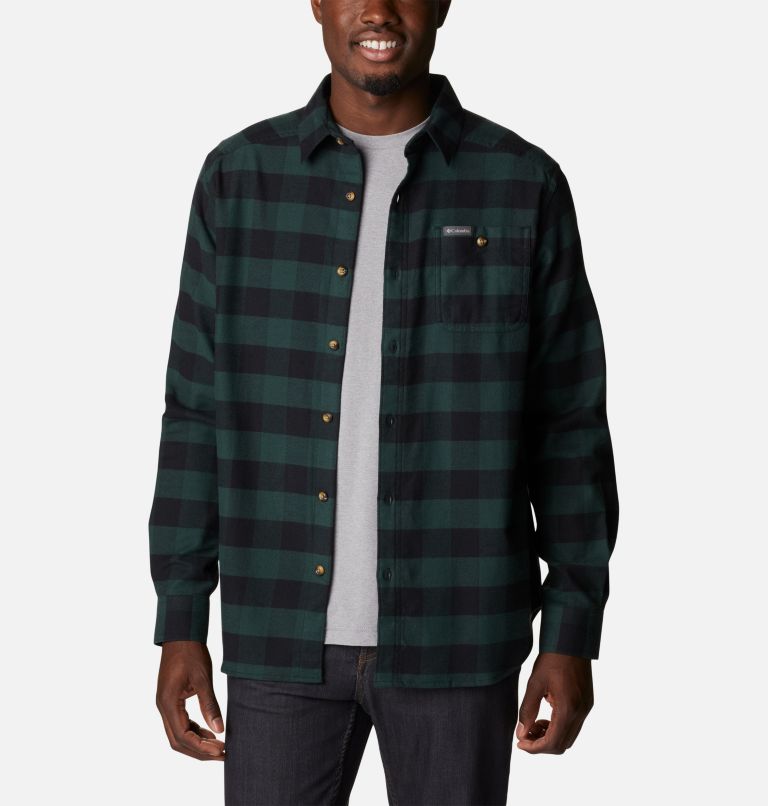 Thumbnail: Men's Cornell Woods Flannel Shirt, Color: Spruce Buffalo Check, image 5