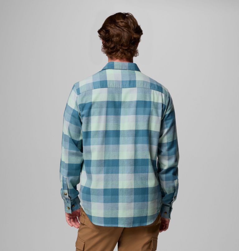 Men's Cornell Woods Flannel Long Sleeve Shirt, Color: New Mint Multi Buffalo Check, image 3
