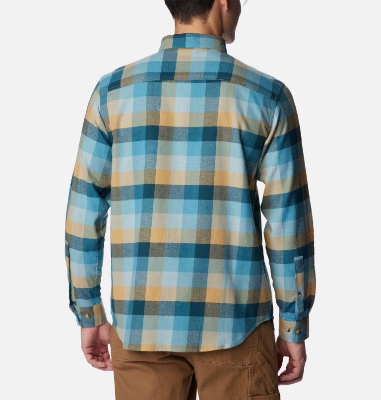 Thumbnail: Men's Cornell Woods Flannel Shirt, Color: Stone Blue Buffalo Check, image 2