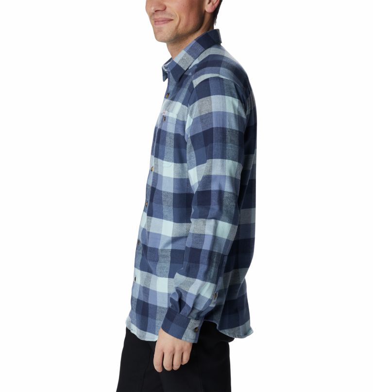 Men's Cornell Woods Flannel Shirt, Color: Dark Mountain Buffalo Check, image 3