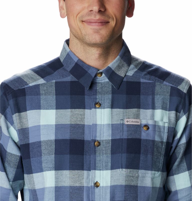 Men's Cornell Woods Flannel Shirt, Color: Dark Mountain Buffalo Check, image 4
