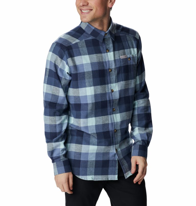 Men’s Cornell Woods Flannel Long Sleeve Shirt, Color: Dark Mountain Buffalo Check, image 5