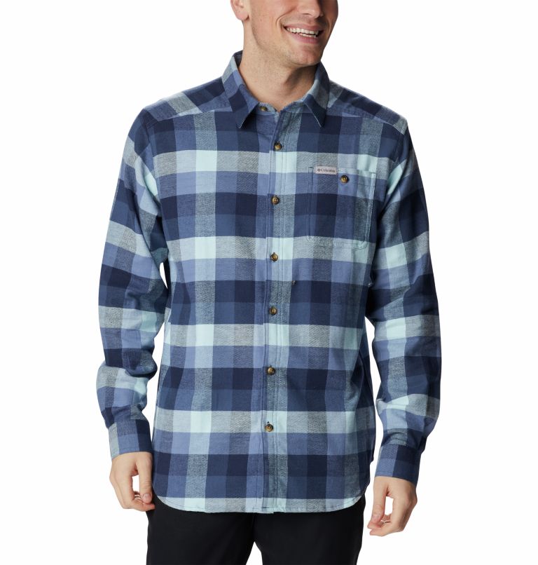 Thumbnail: Men's Cornell Woods Flannel Shirt, Color: Dark Mountain Buffalo Check, image 1