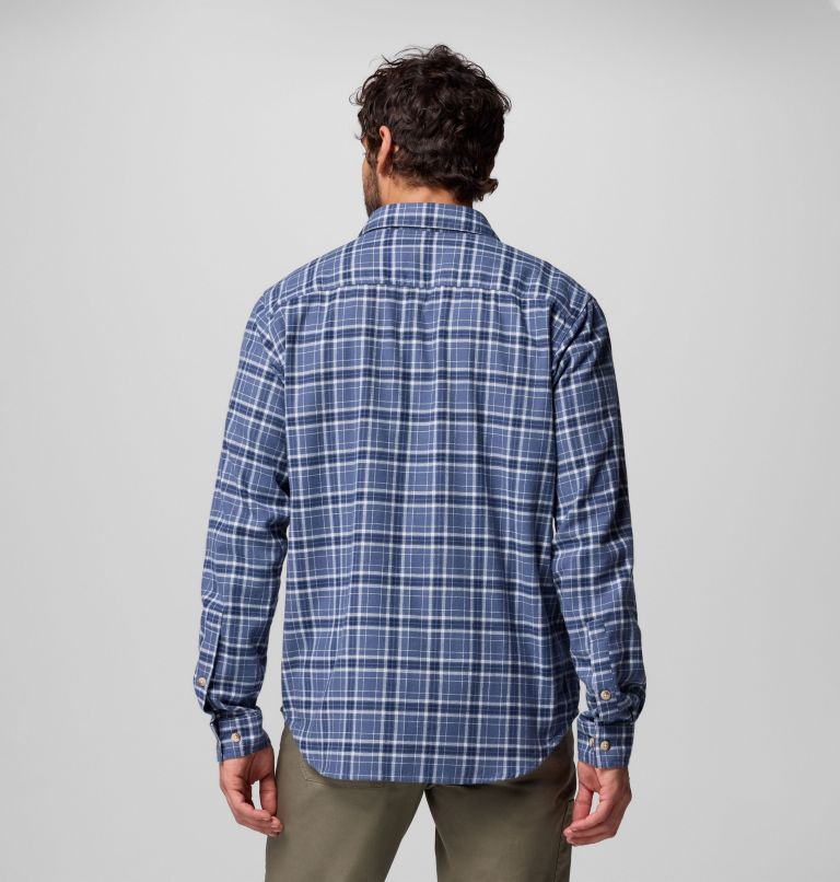 Men's Cornell Woods Flannel Long Sleeve Shirt, Color: Dark Mountain Quad Check, image 3