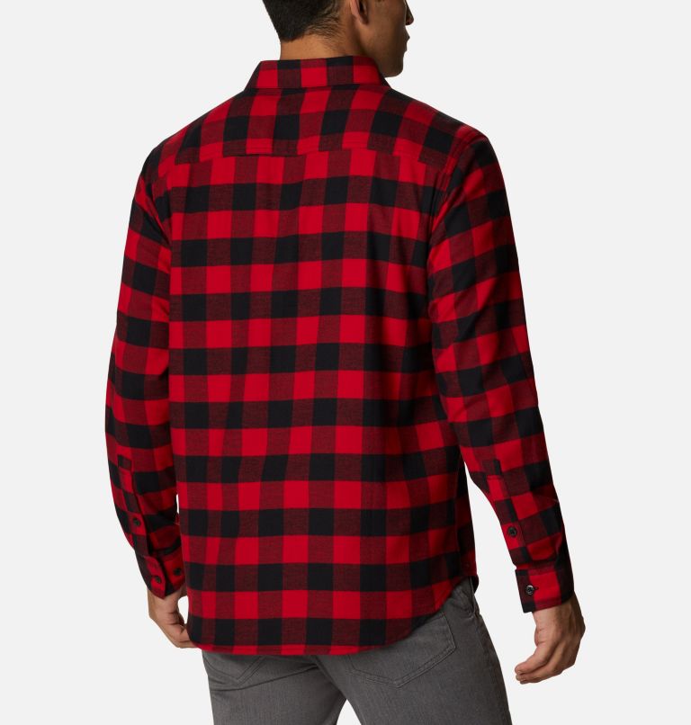 Men’s Cornell Woods Flannel Long Sleeve Shirt - Tall, Color: Mountain Red Buffalo Check, image 2