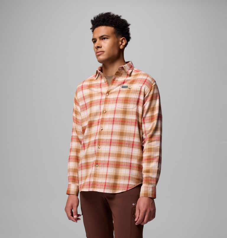 Men's Cornell Woods Flannel Long Sleeve Shirt, Color: Mtn Red Backland Tartan, image 4