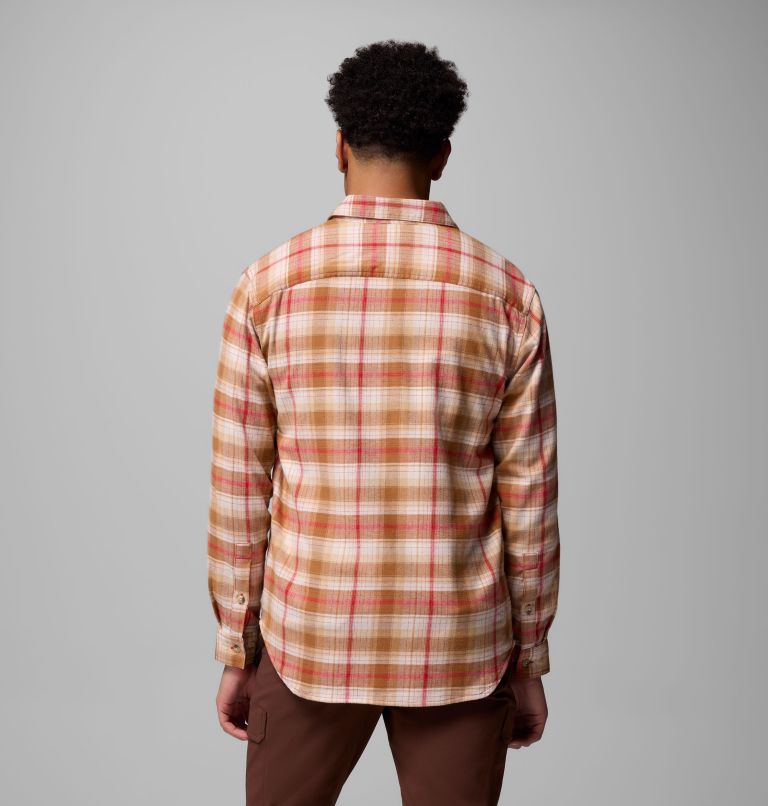Men's Cornell Woods Flannel Long Sleeve Shirt, Color: Mtn Red Backland Tartan, image 3