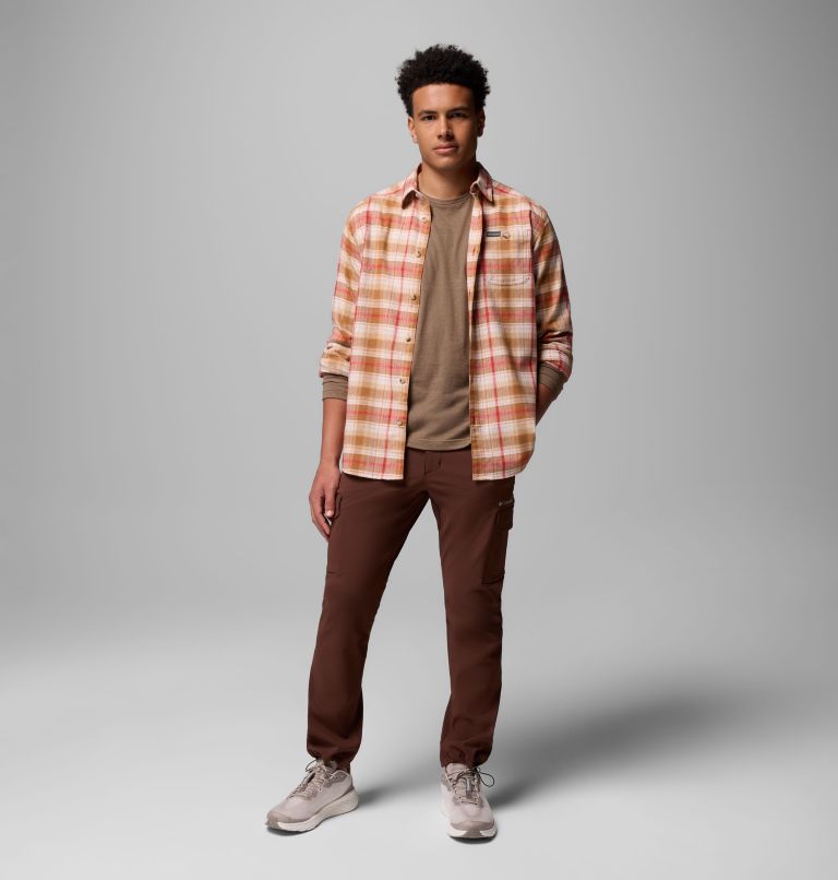 Men's Cornell Woods Flannel Long Sleeve Shirt, Color: Mtn Red Backland Tartan, image 2