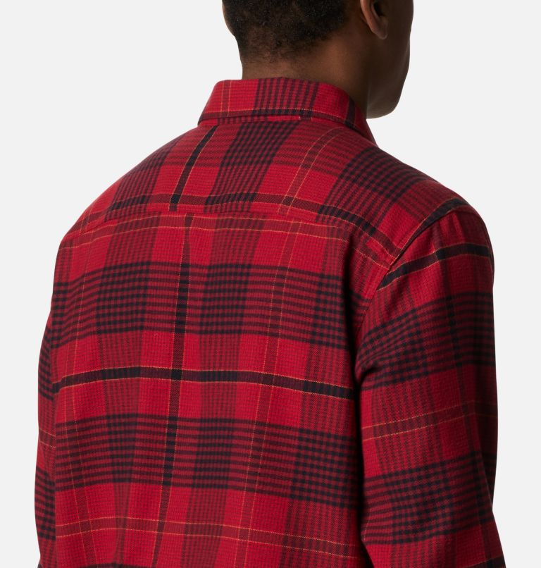 Columbia Mens Cornell Woods Flannel Long Sleeve Shirt (Warp Red)
