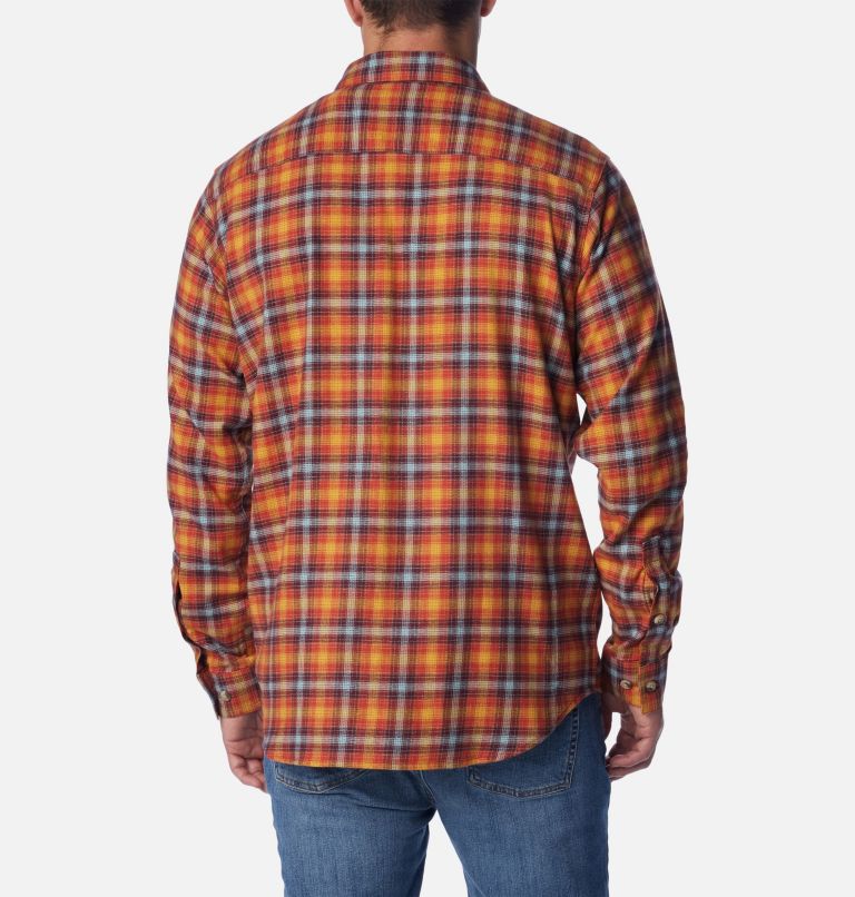Men's Cornell Woods Flannel Shirt, Color: Warp Red Tartan Ombre, image 2