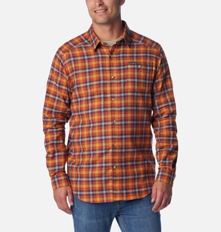 Thumbnail: Men's Cornell Woods Flannel Shirt, Color: Warp Red Tartan Ombre, image 1