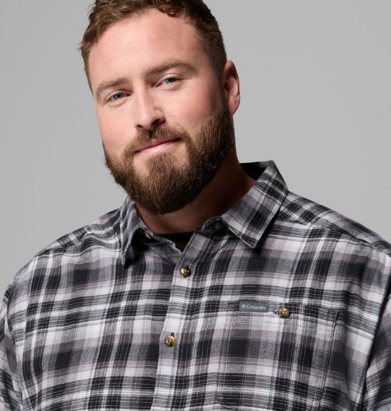 Men's Cornell Woods Flannel Long Sleeve Shirt - Big, Color: Black Backland Tartan, image 6