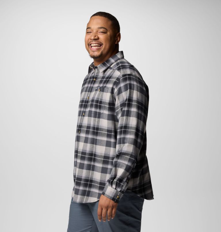 Men's Cornell Woods Flannel Long Sleeve Shirt - Big, Color: Black/Grey Classic Multi Tartan, image 3