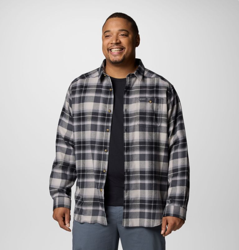 Men's Cornell Woods Flannel Long Sleeve Shirt - Big, Color: Black/Grey Classic Multi Tartan, image 5