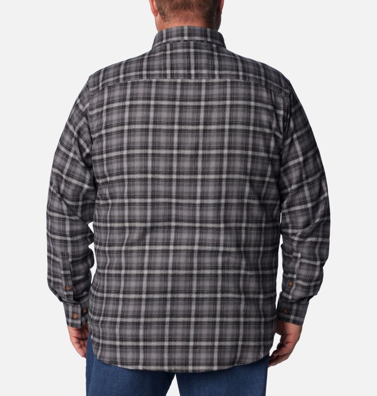 Men’s Cornell Woods Flannel Long Sleeve Shirt - Big, Color: City Grey Tartan Ombre, image 2