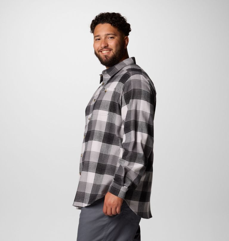 Men's Cornell Woods Flannel Long Sleeve Shirt - Big, Color: City Grey Ombre Buffalo, image 4