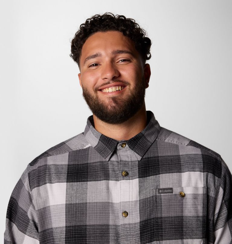 Men's Cornell Woods Flannel Long Sleeve Shirt - Big, Color: City Grey Ombre Buffalo, image 5