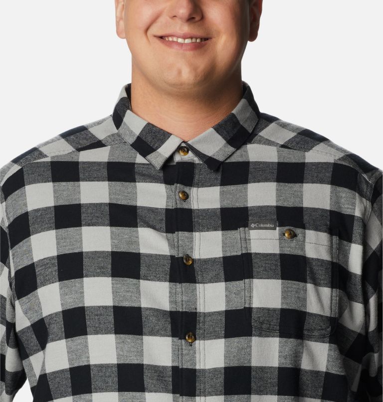 Men’s Cornell Woods Flannel Long Sleeve Shirt - Big, Color: Columbia Grey Buffalo Check, image 4