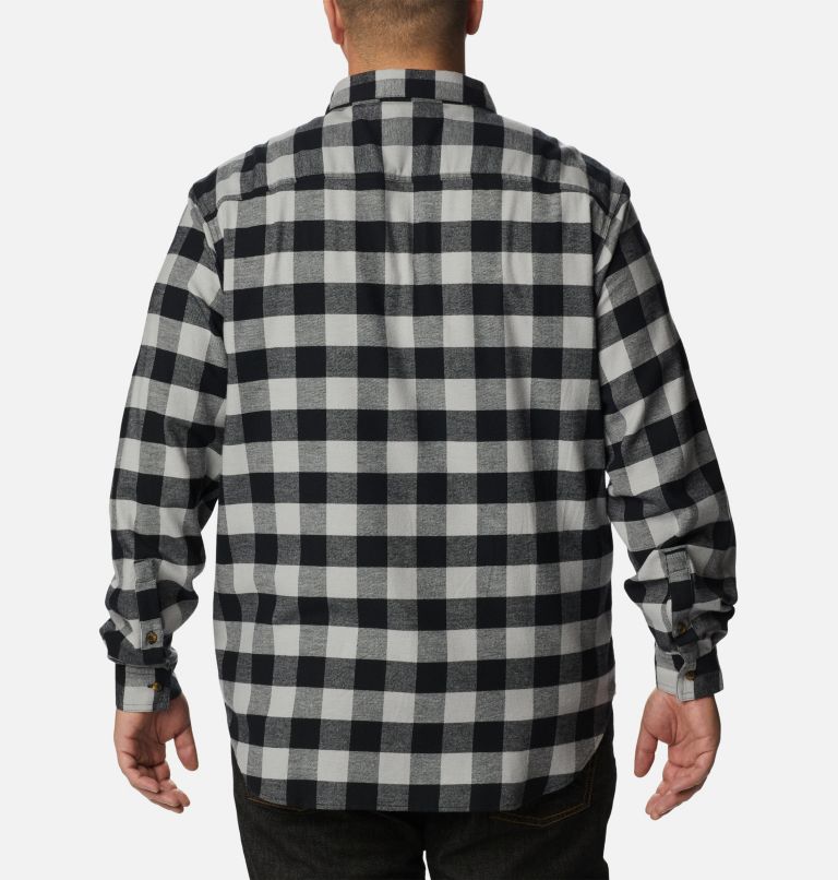 Men’s Cornell Woods Flannel Long Sleeve Shirt - Big, Color: Columbia Grey Buffalo Check, image 2