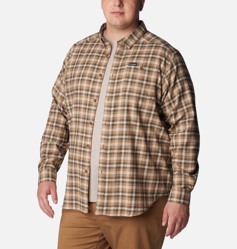 Thumbnail: Men’s Cornell Woods Flannel Long Sleeve Shirt - Big, Color: Delta Tartan Ombre, image 5