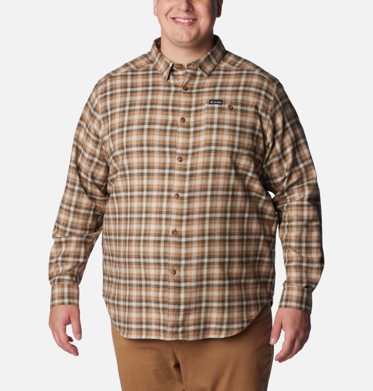 Thumbnail: Men’s Cornell Woods Flannel Long Sleeve Shirt - Big, Color: Delta Tartan Ombre, image 1
