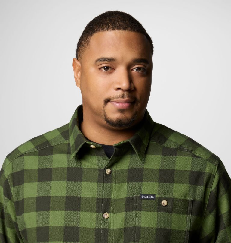 Men's Cornell Woods Flannel Long Sleeve Shirt - Big, Color: Canteen Buffalo Check, image 4