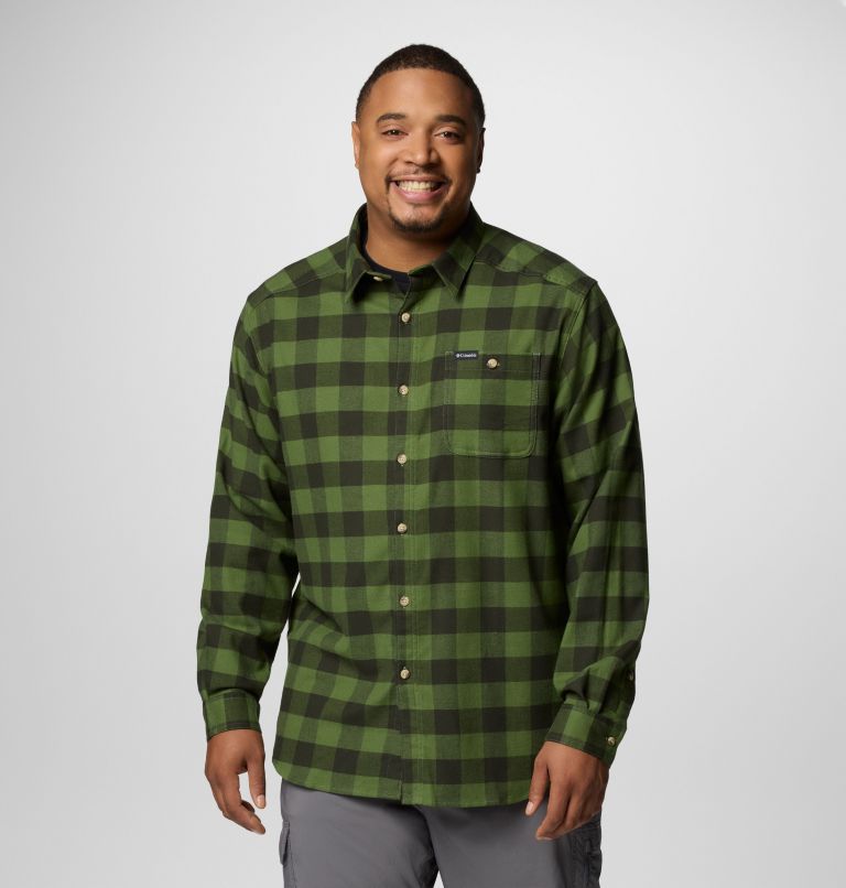 Men's Cornell Woods Flannel Long Sleeve Shirt - Big, Color: Canteen Buffalo Check, image 1