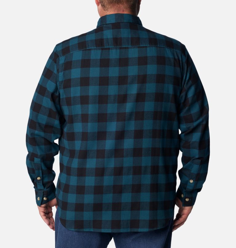 Chemise à manches longues en flanelle Cornell Woods Homme, Color: Night Wave Buffalo Check, image 2