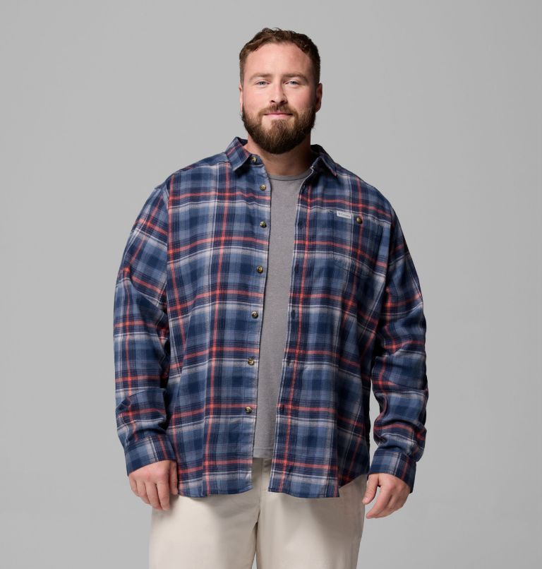 Men's Cornell Woods Flannel Long Sleeve Shirt - Big, Color: Coll Navy Backland Tartan, image 5