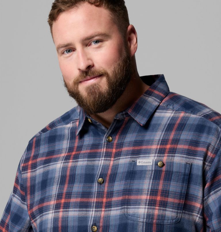 Men's Cornell Woods Flannel Long Sleeve Shirt - Big, Color: Coll Navy Backland Tartan, image 6