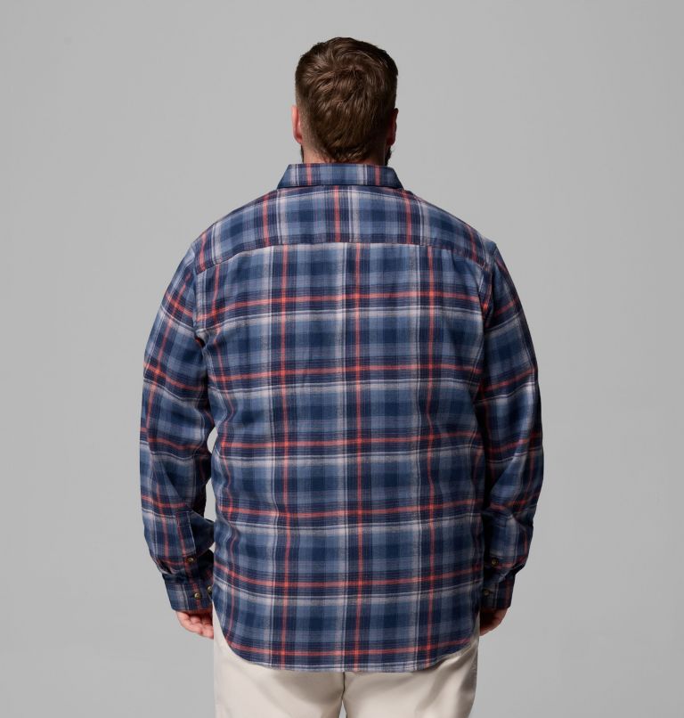 Men's Cornell Woods Flannel Long Sleeve Shirt - Big, Color: Coll Navy Backland Tartan, image 3