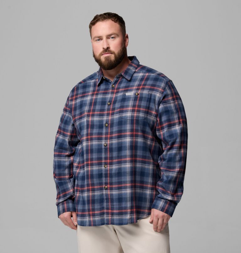 Men's Cornell Woods Flannel Long Sleeve Shirt - Big, Color: Coll Navy Backland Tartan, image 1