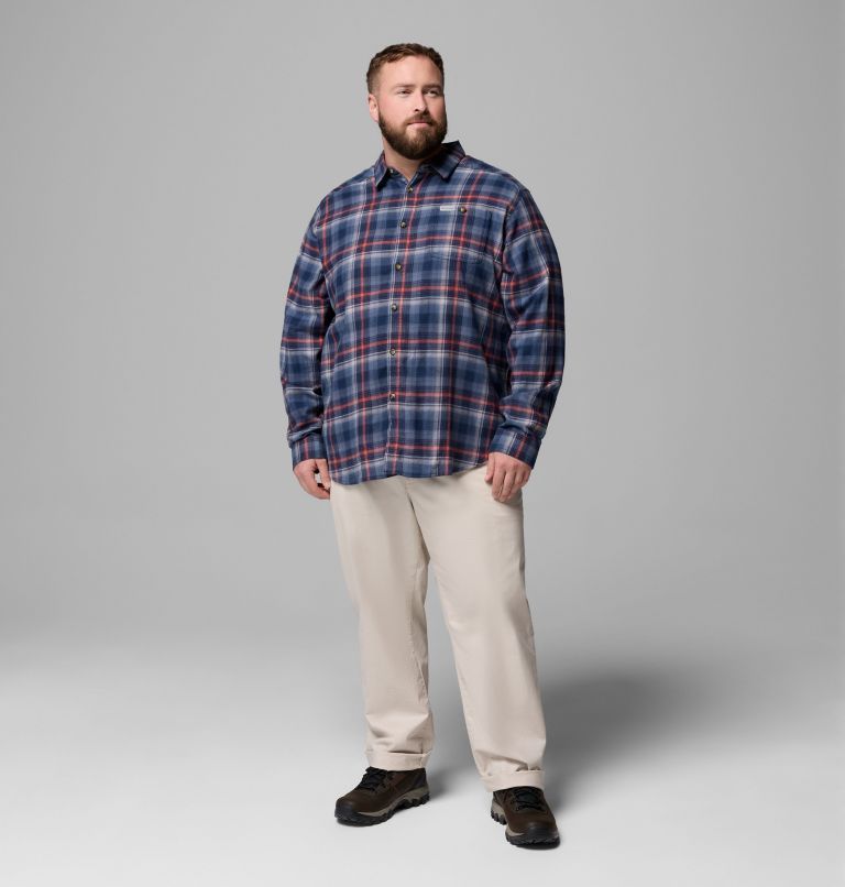 Men's Cornell Woods Flannel Long Sleeve Shirt - Big, Color: Coll Navy Backland Tartan, image 2