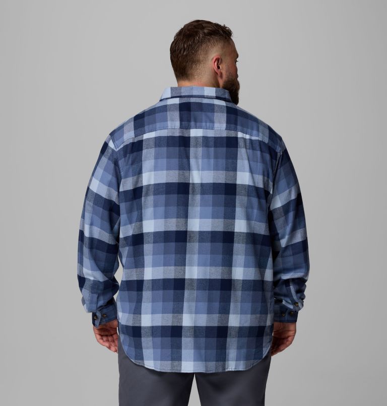 Men's Cornell Woods Flannel Long Sleeve Shirt - Big, Color: Coll Navy Multi Buffalo Check, image 3