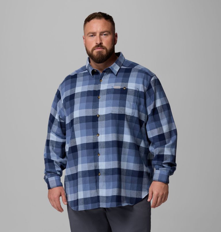 Men's Cornell Woods Flannel Long Sleeve Shirt - Big, Color: Coll Navy Multi Buffalo Check, image 1