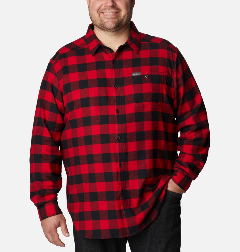 Men’s Cornell Woods Flannel Long Sleeve Shirt, Color: Mountain Red Buffalo Check, image 5