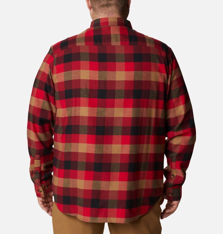 Thumbnail: Men’s Cornell Woods Flannel Long Sleeve Shirt - Big, Color: Red Jasper Buffalo Check, image 2