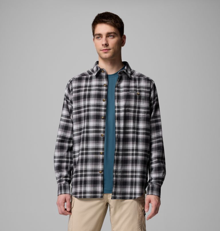 Men's Cornell Woods Flannel Long Sleeve Shirt - Tall, Color: Black Backland Tartan, image 6
