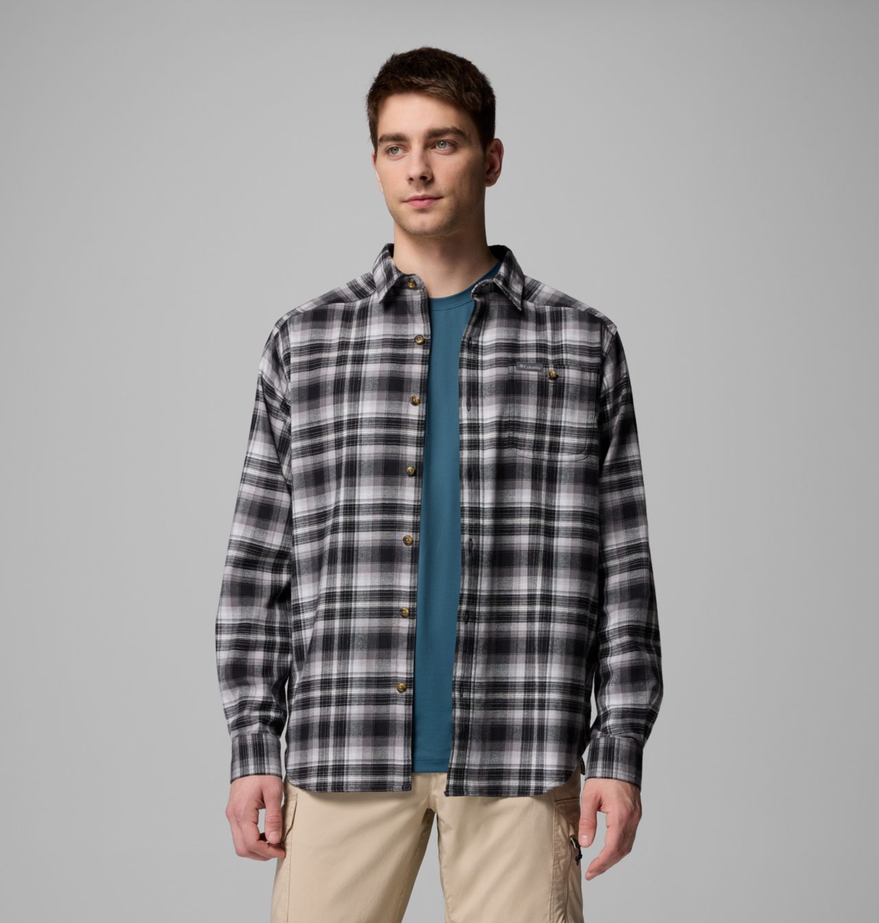 Men's Cornell Woods™ Flannel Long Sleeve Shirt - Tall 6