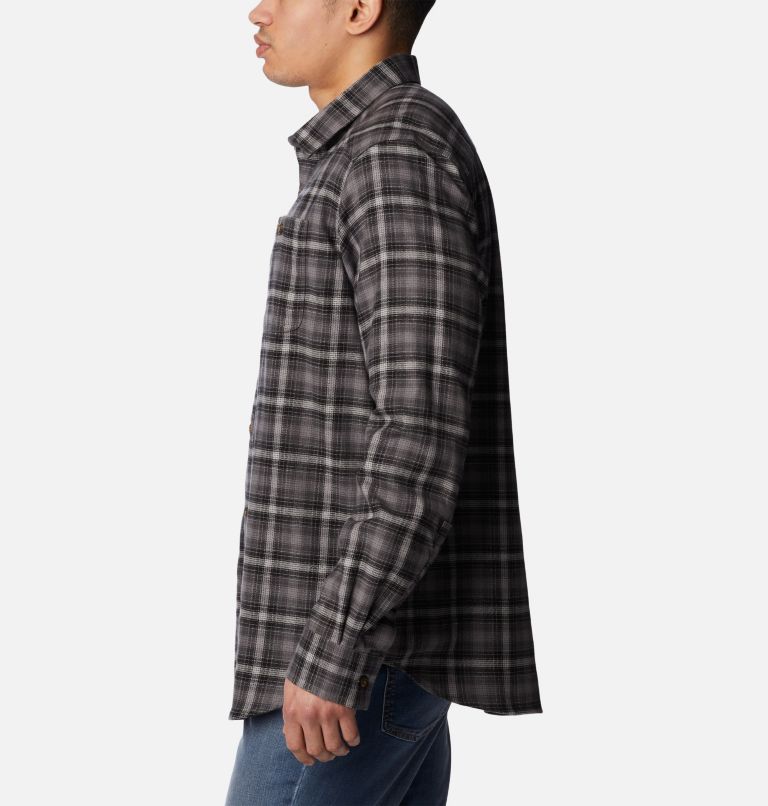 Men’s Cornell Woods Flannel Long Sleeve Shirt - Tall, Color: City Grey Tartan Ombre, image 3