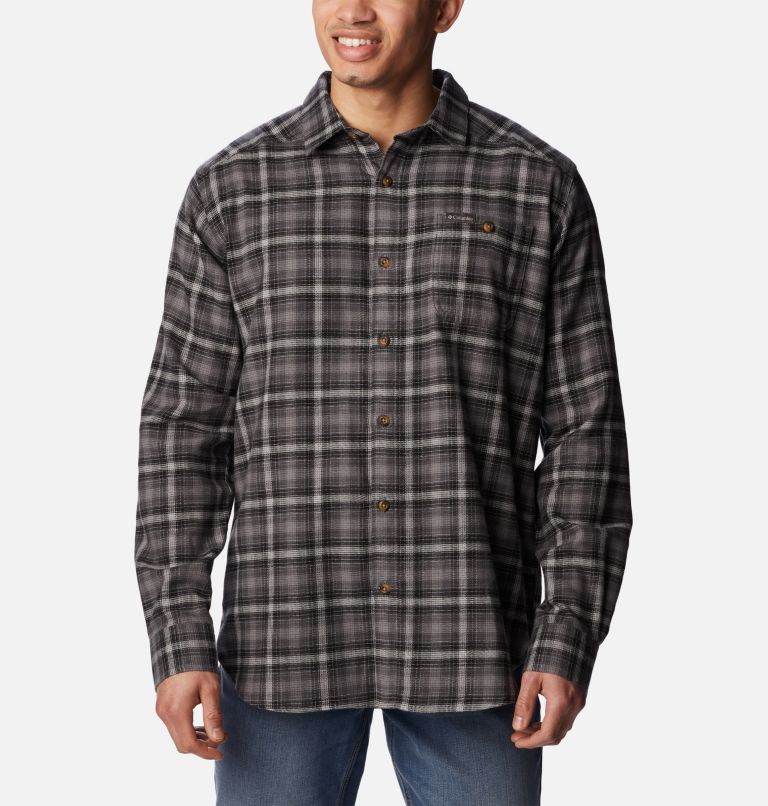 Chemise à manches longues en flanelle Cornell Woods Homme - Grandes tailles, Color: City Grey Tartan Ombre, image 1